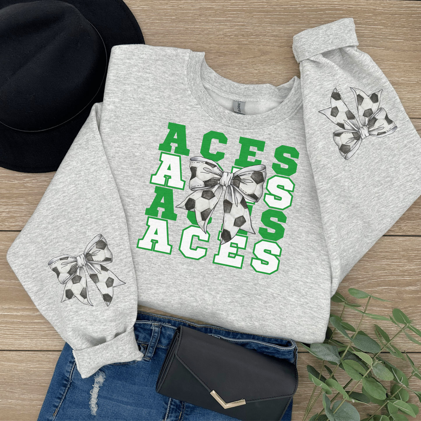 Aces spirit wear w/ Sport Bow Sweatshirt