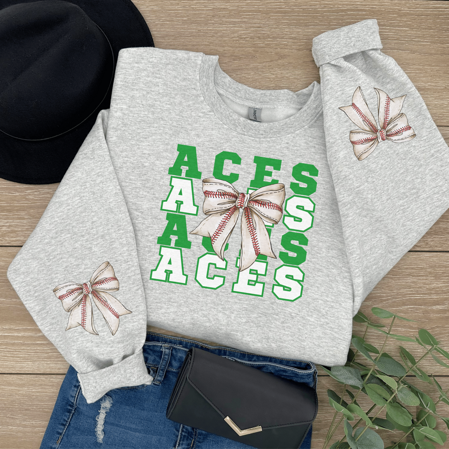 Aces spirit wear w/ Sport Bow Sweatshirt