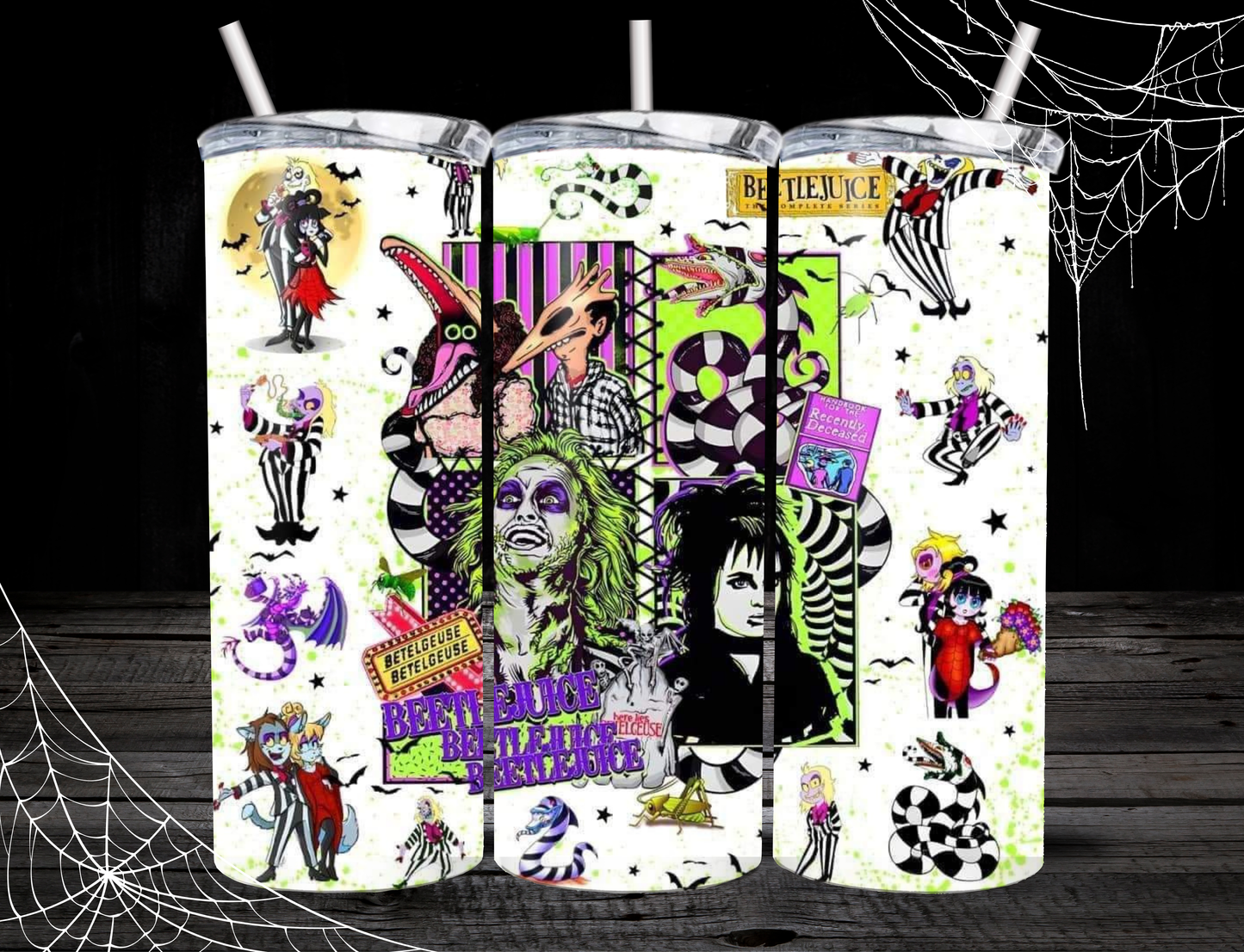 Beetlejuice 20oz Skinny Tumblers