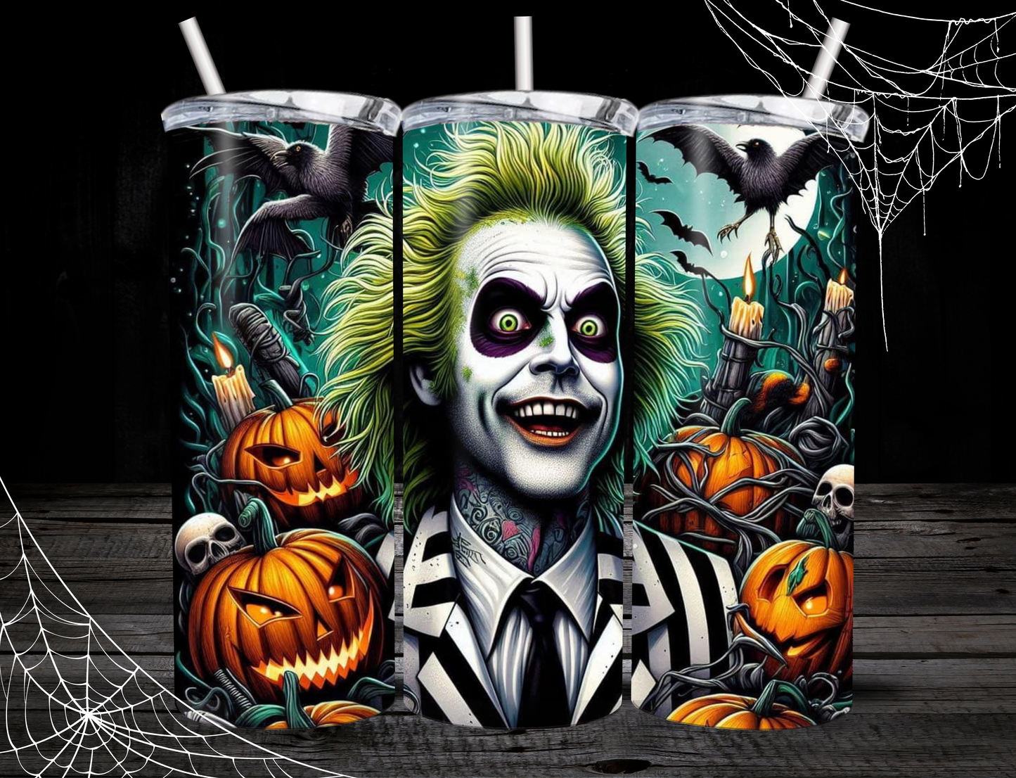 Beetlejuice 20oz Skinny Tumblers