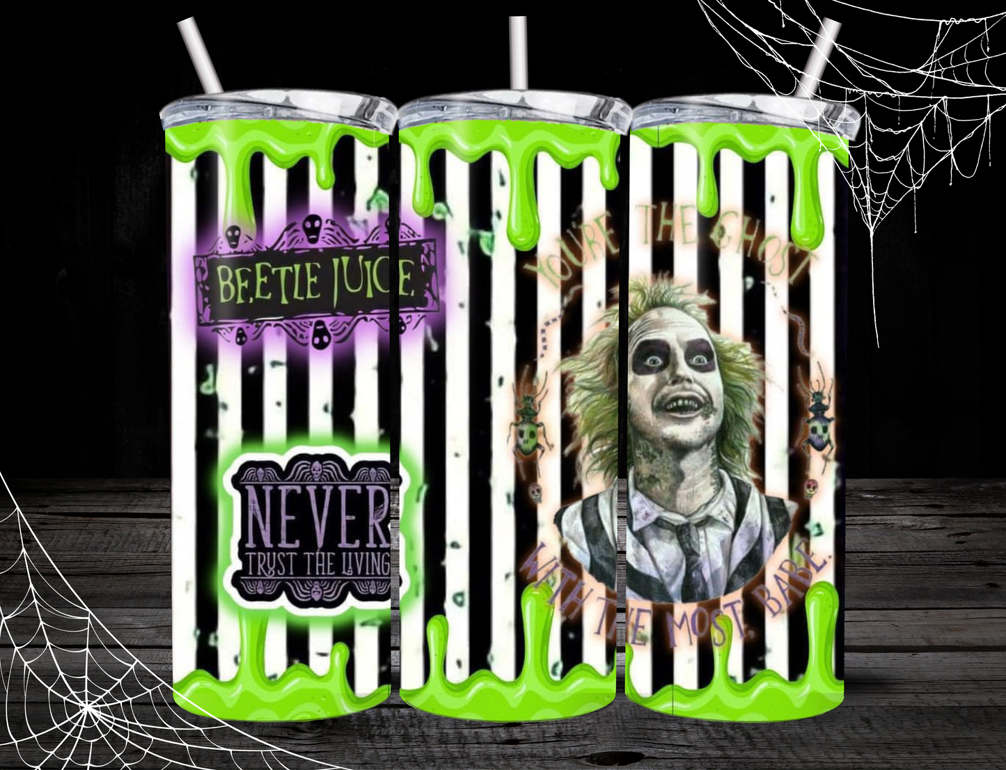 Beetlejuice 20oz Skinny Tumblers