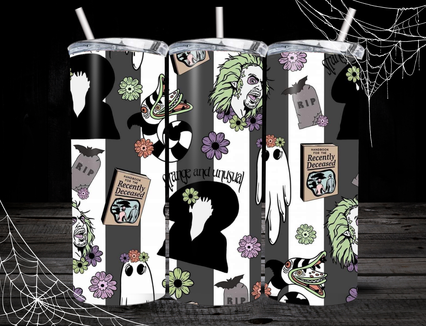 Beetlejuice 20oz Skinny Tumblers